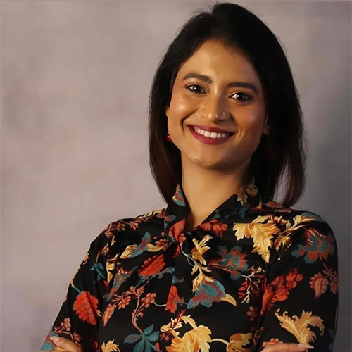 A smiling Sanchari Das
