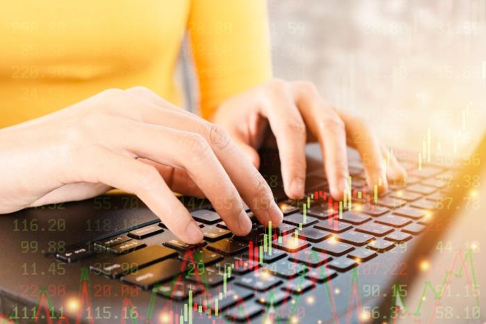 Hands typing on the keyboard